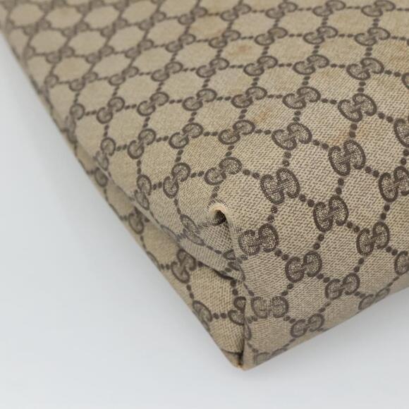 GUCCI GG Supreme Web Sherry Line Tote Bag Pvc Beige Gold 39 002 39 002 - Picture 13 of 16